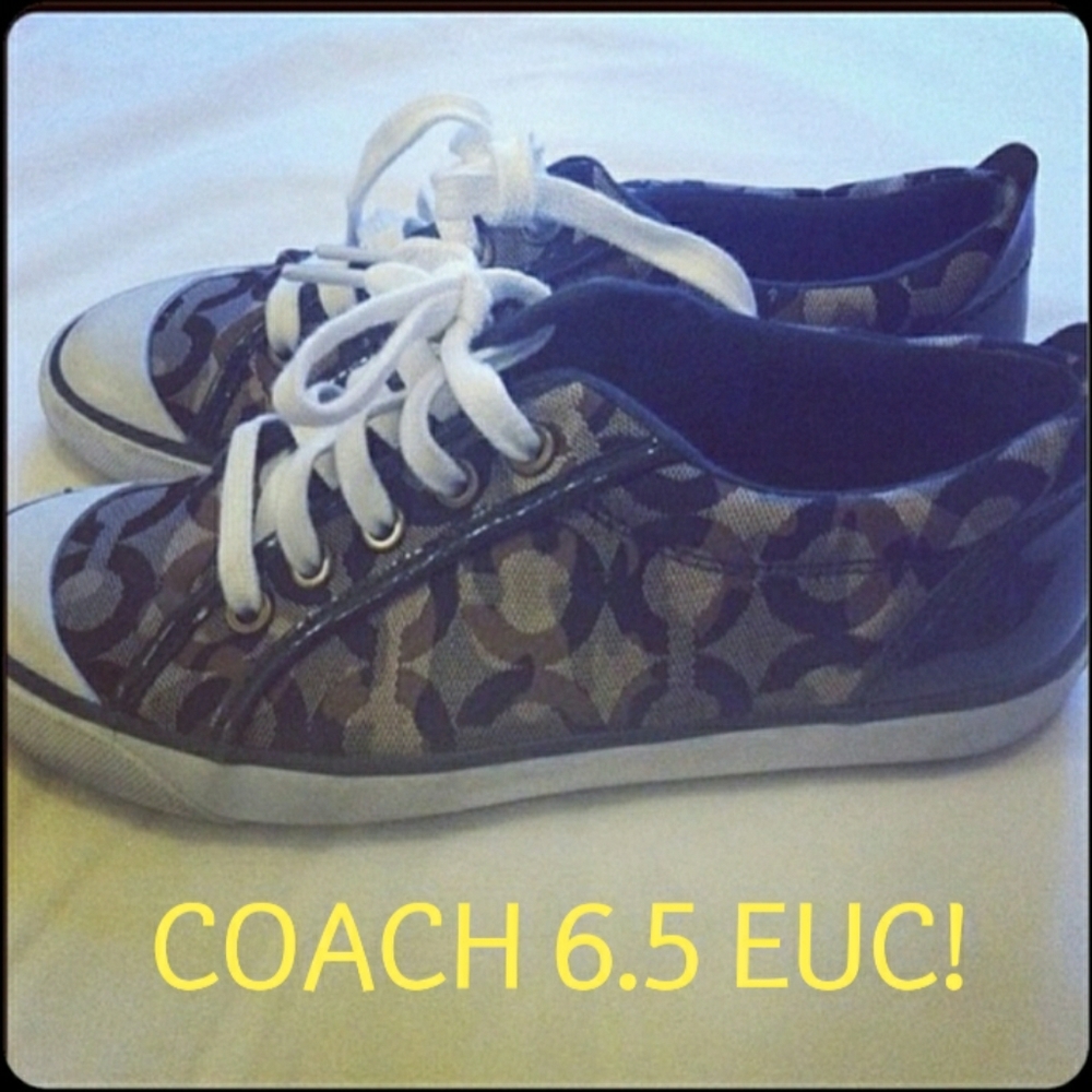 COACH CAMO Jacquard Sneakers EXCELLENT 6.5